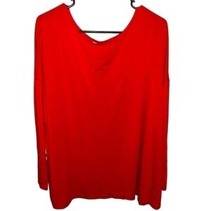 Piko GREEN EARTH FASHION TRUE RED 3/4 LENGTH SLEEVE DOLMAN STYLE TOP SIZE MEDIUM